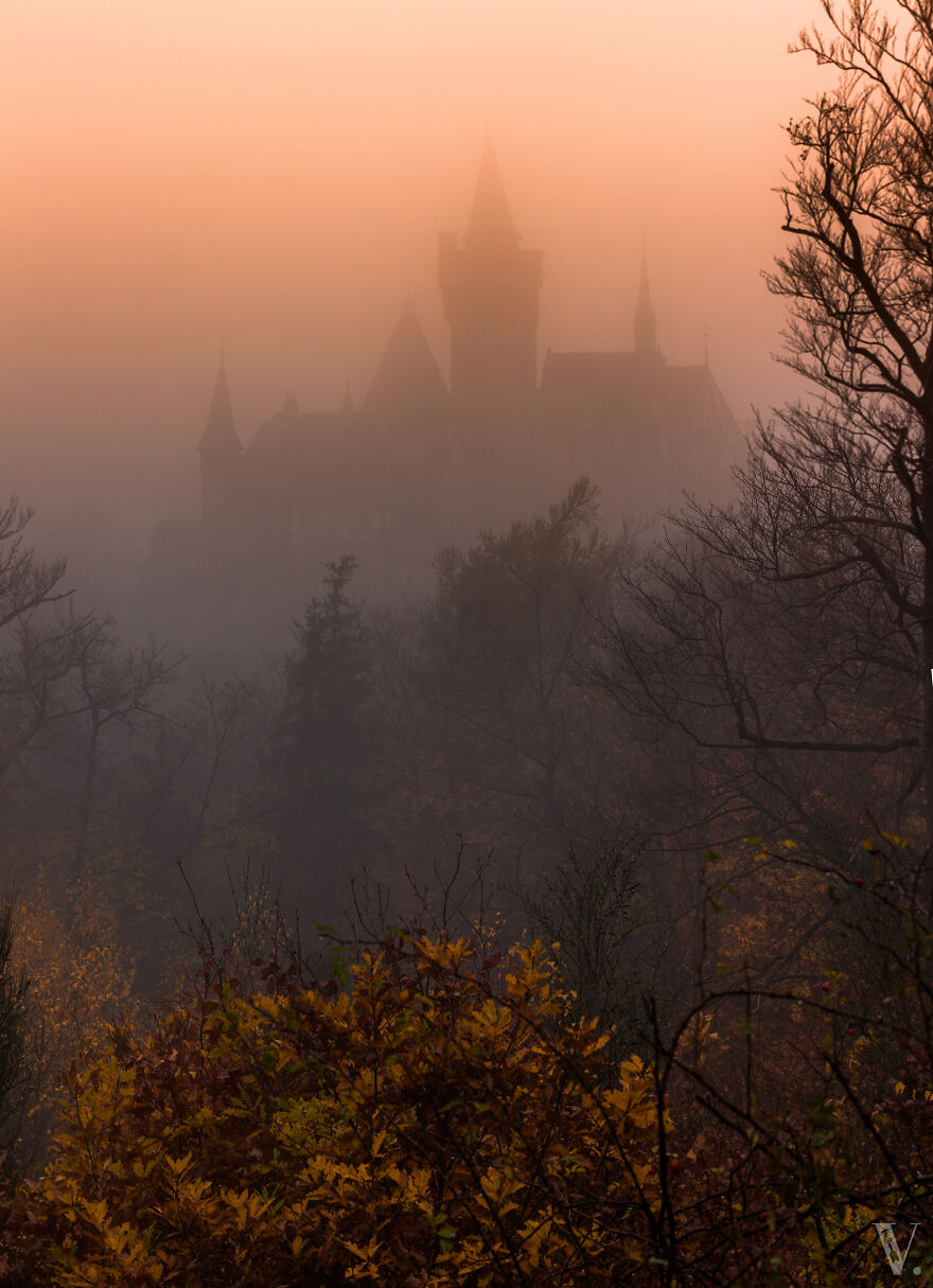 It Took An Epic 4-Hour Drive Before Arriving At A Foggy Castle Wernigerode, Just Before Sunrise