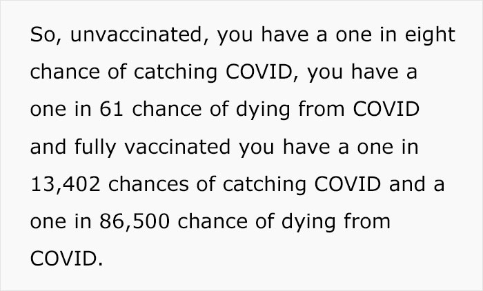 Mom Uses Math To School A Covid Skeptic On The Odds Of Surviving Covid With And Without A Vaccine Mom Uses Math To School A Covid Skeptic On The Odds Of Surviving Covid With And Without A Vaccine