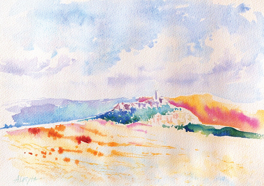 There Is Colour Everywhere, Even In The Shadows. Sardinia Is In Watercolour.