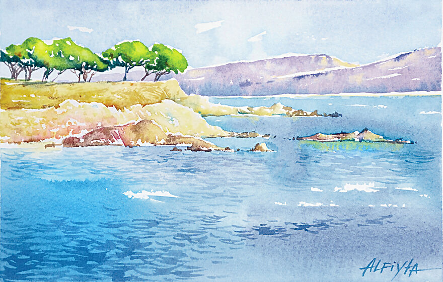 There Is Colour Everywhere, Even In The Shadows. Sardinia Is In Watercolour.