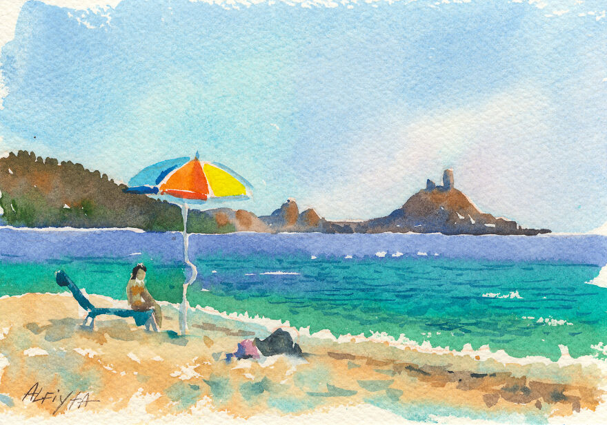 There Is Colour Everywhere, Even In The Shadows. Sardinia Is In Watercolour.