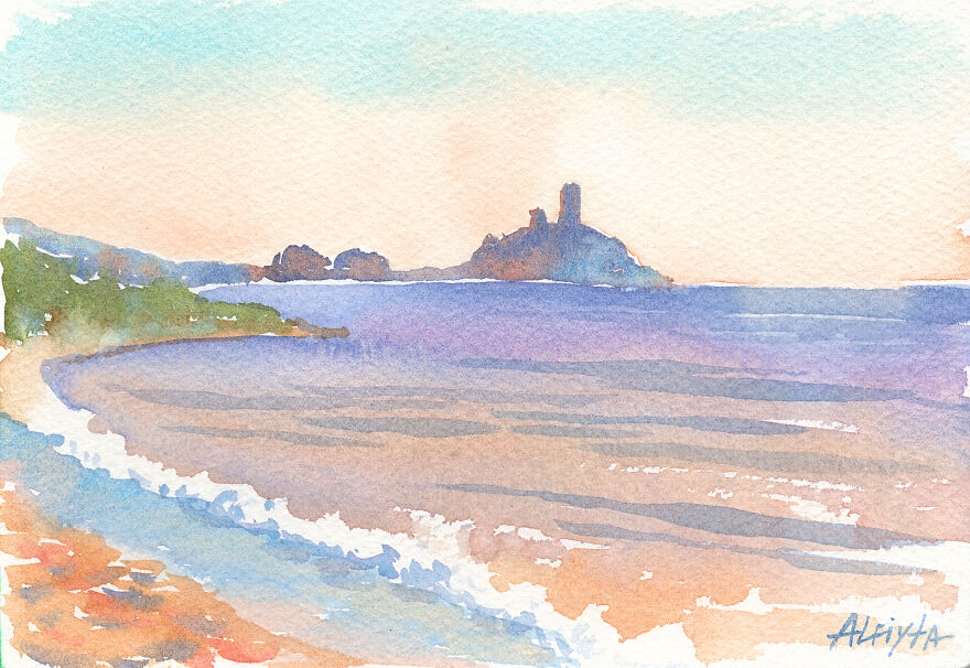 There Is Colour Everywhere, Even In The Shadows. Sardinia Is In Watercolour.