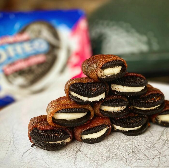 Oreos envueltas en tocino