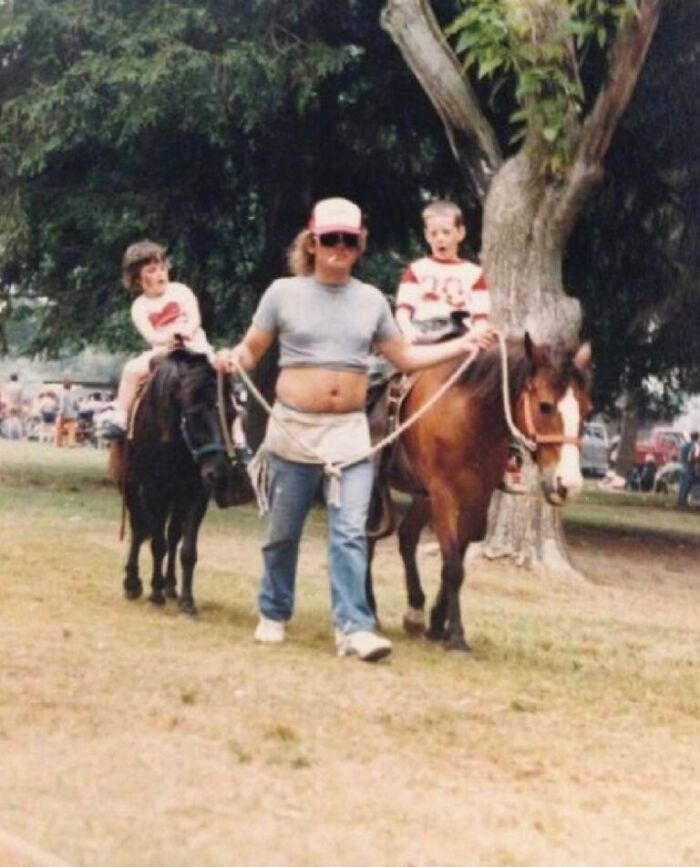My Brother And I Took A Pony Ride At The Whaling City Festival In The 80s And The Pony Ride Operator Had Swagger
