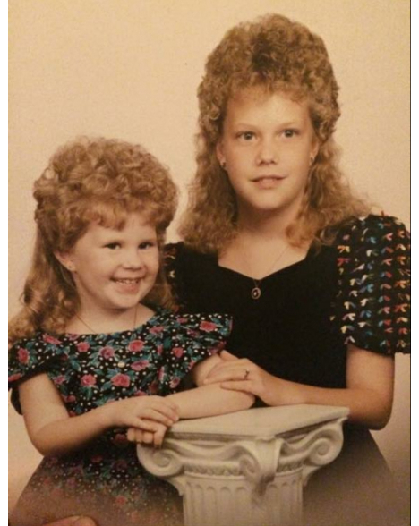 Our Grandma Used To Not Only Give My Sister And Me Mullets In The 80s, She Would Then Perm Them. Matching Permed Mullets. Need I Say More?