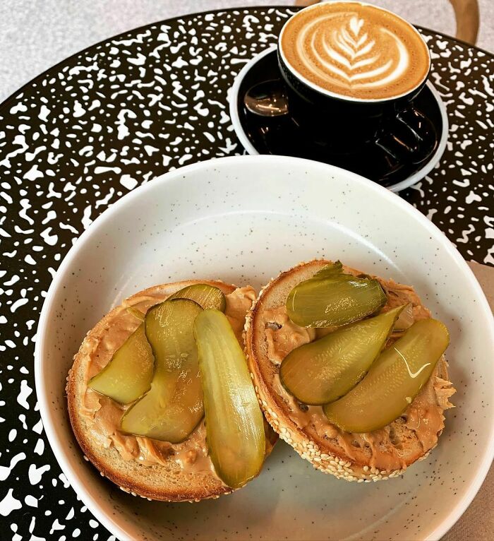 I Pretty Much Can Eat Peanut Butter With Anything. Bagel, Peanut Butter And Pickles