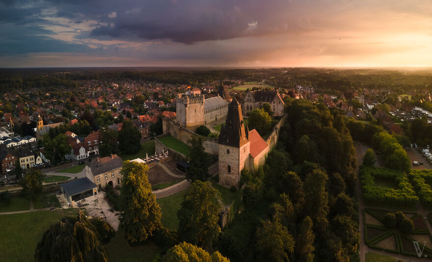 Sky Action Over Burg Bentheim. I've Visited This Place Many Times Because It's Very Close To My Home