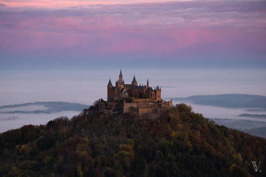 Hohenzollern Castle On An Autumn Morning. How Can This Even Be Real?