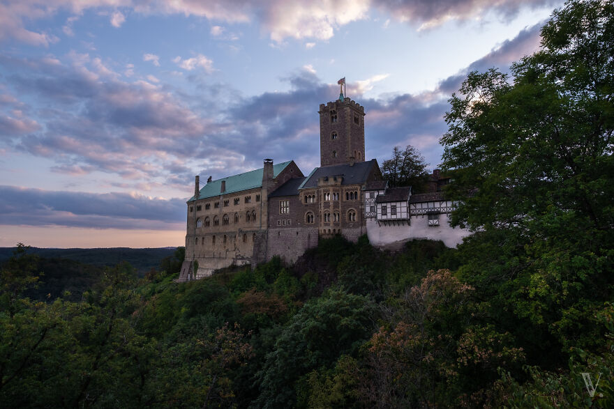 Classic View On The Wartburg, One Of Germany's Most Important Castles