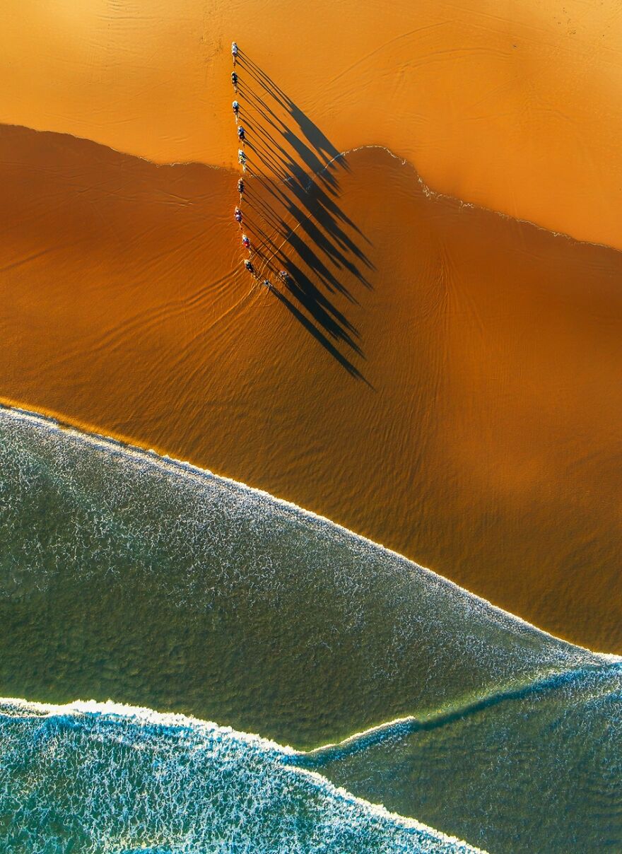Camel Shadows At Sunset By Jim Picôt (Highly Commended In Nature Category)