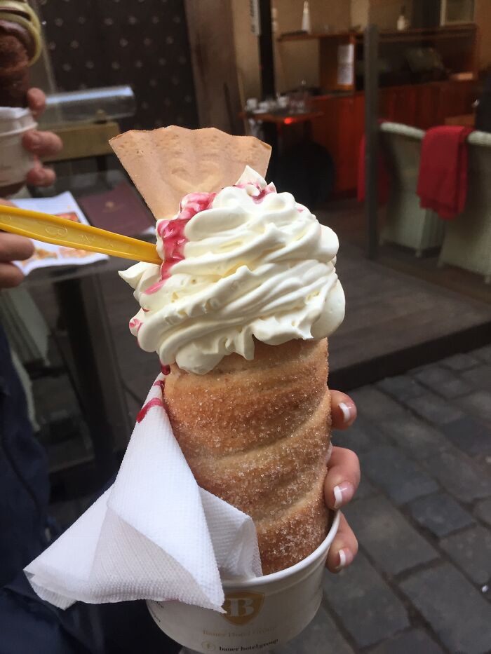 Kurtos Kalacs Stuffed With Ice Cream That I Had In Prague