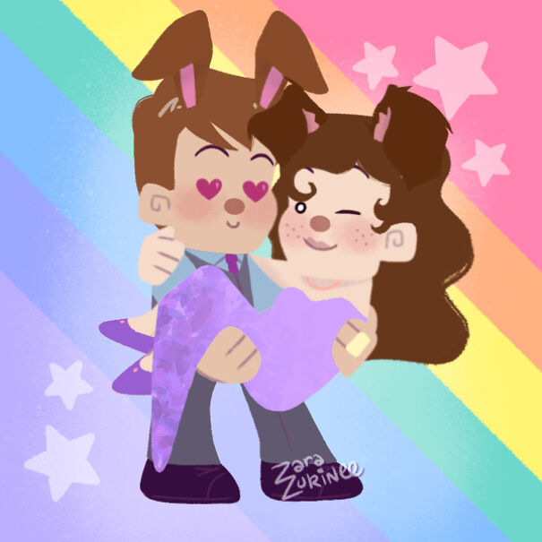 Me And My Crush. Used Rainbow Flag As Background Bc He’s Trans And I’m Poly. Unfortunately We Aren’t Together (Yet!)