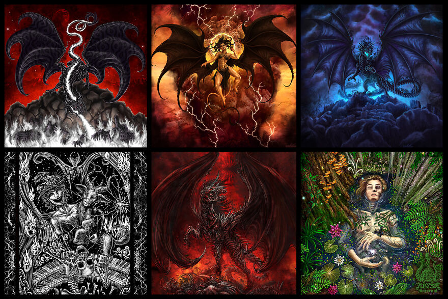 I Make Re Imagined Mythological Creatures In Gothic, Steampunk, Pastel And Other Color Styles