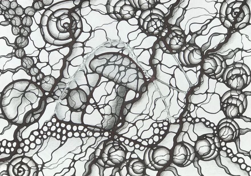 I Paint The Abstraction Smooth And Fluid.