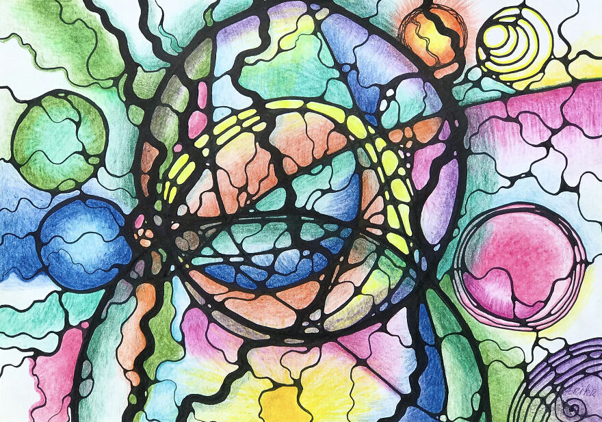 I Paint The Abstraction Smooth And Fluid.