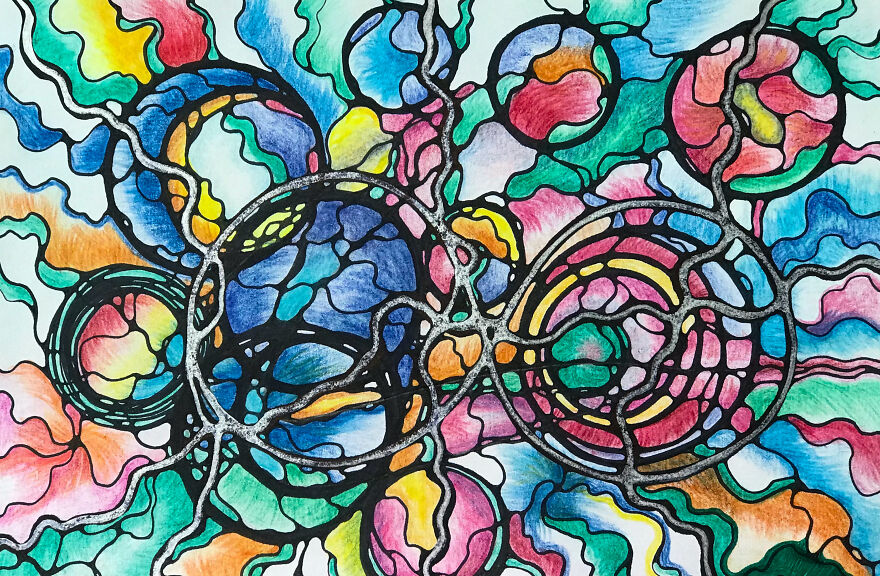 I Paint The Abstraction Smooth And Fluid.