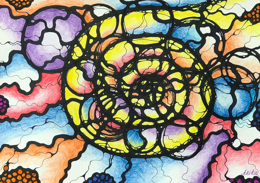 I Paint The Abstraction Smooth And Fluid.