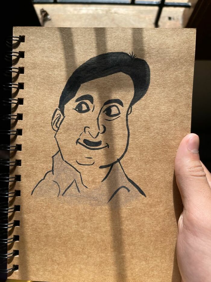 Artist Captures Face In His Sketchbook