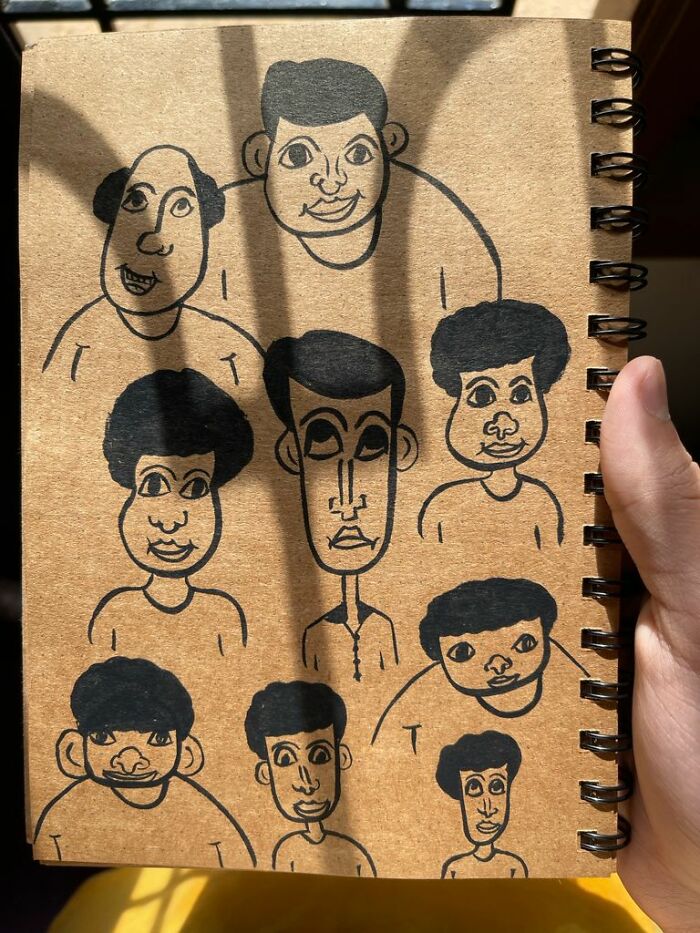 Artist Captures Face In His Sketchbook