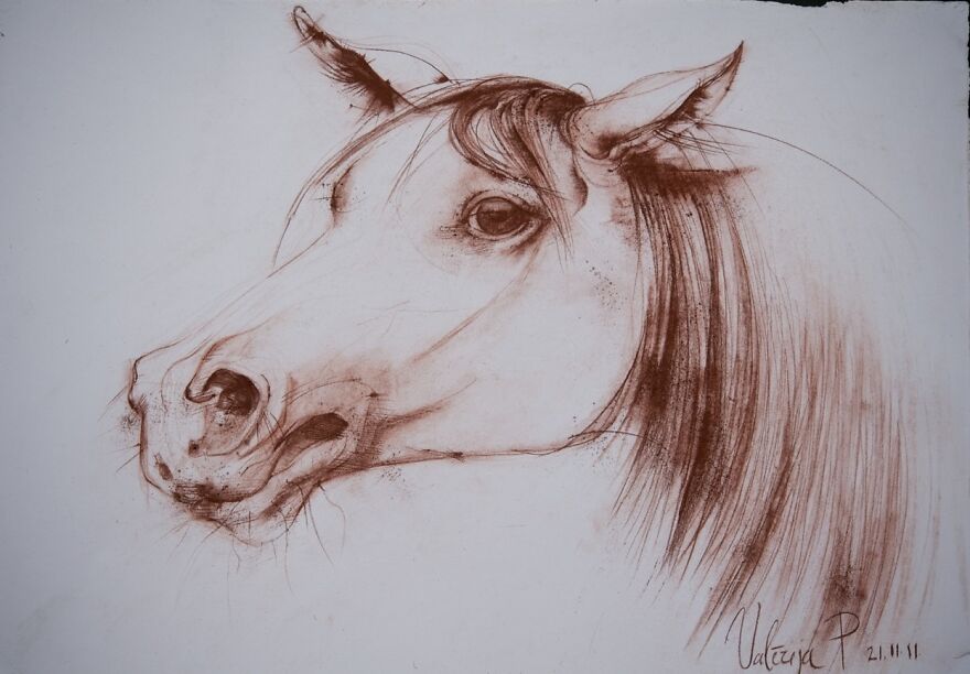 Healing With Art And Nature: An Artist From Florence Express Her Passion For Horses Through Artwork
