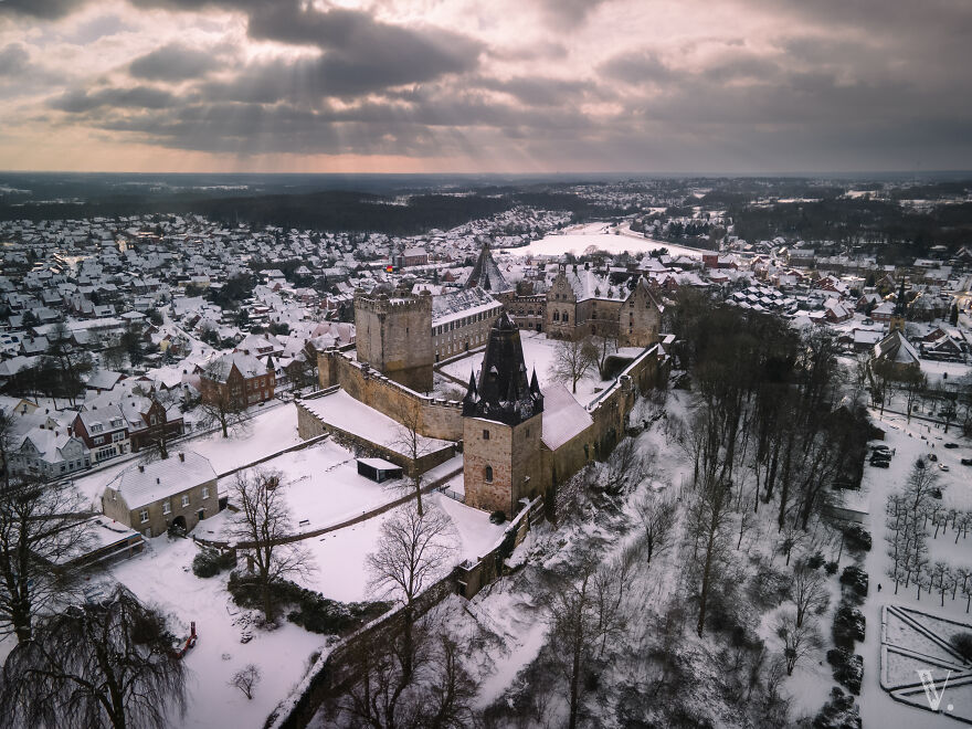 Burg Bentheim Covered In White