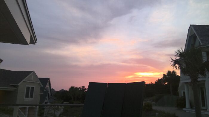 Sunset At The Beach From The Back Porch!