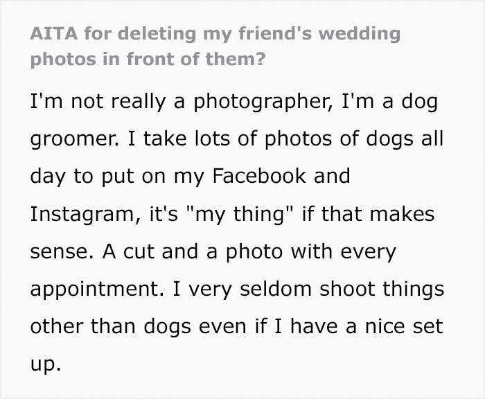 Photographer Deletes Wedding Photos She Took Right In Front Of The Groom, Goes Viral Photographer Deletes Wedding Photos She Took Right In Front Of The Groom, Goes Viral