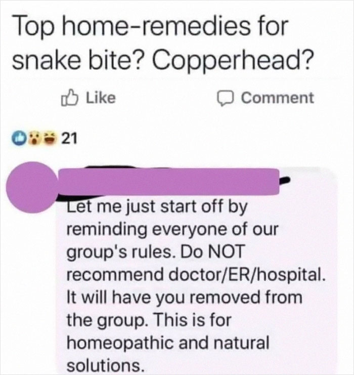 Apparently There Is A Home Remedy For Everything, Otherwise You Are Banned