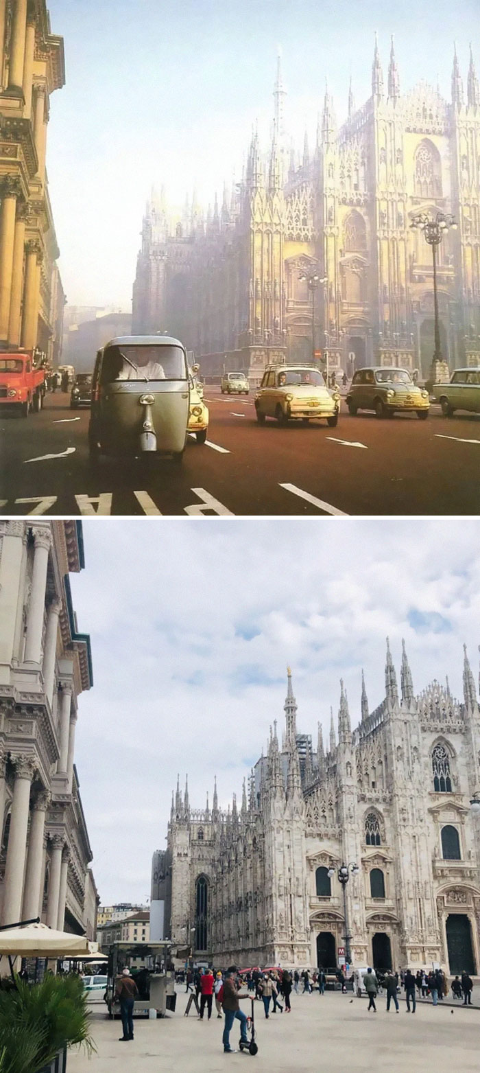 Milan, Italy 1950s And 2021