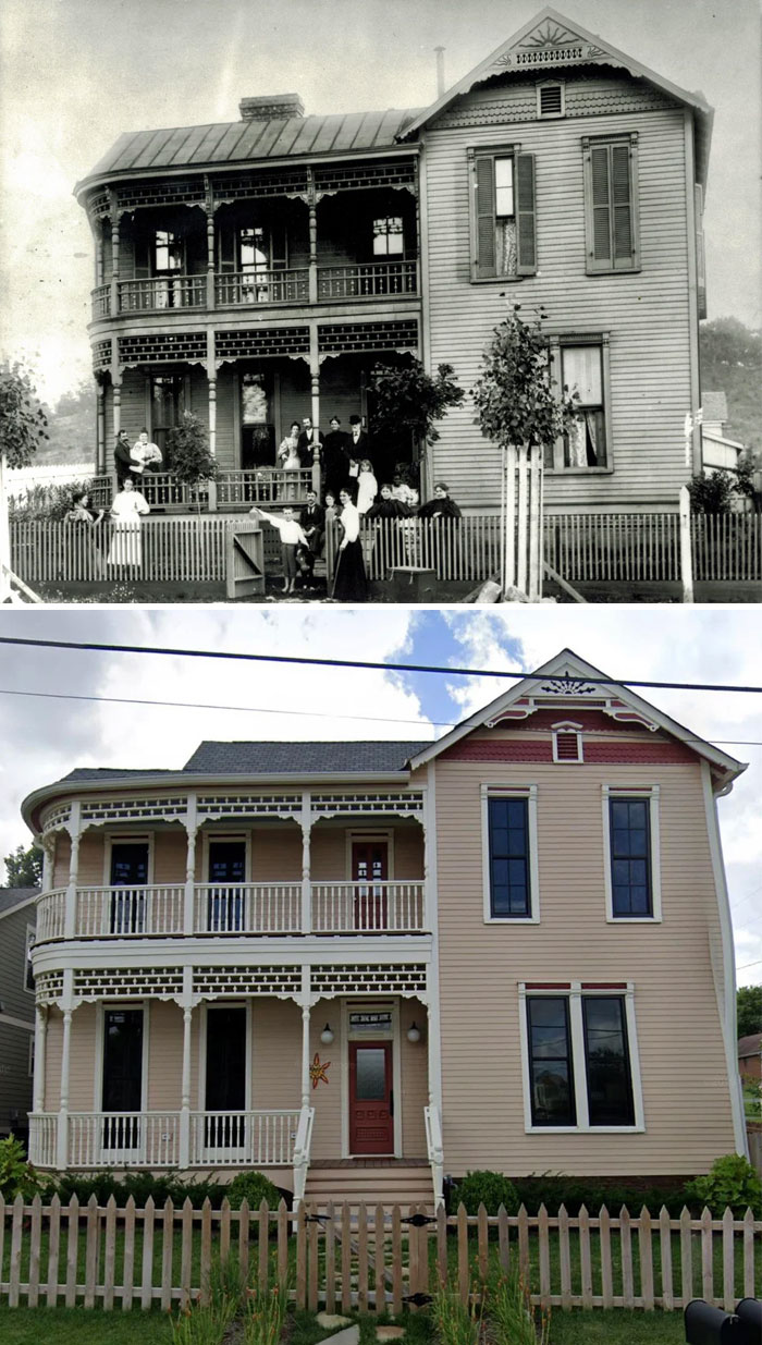 Aquí está la casa de mi tatarabuelo en Nashville en 1896, dos años antes de que mi abuelo naciera. Esta foto siempre ha estado en la familia, por supuesto, pero no ha sido hasta hoy que he utilizado Google Maps para buscar la dirección y encontrarla como se ve hoy. Estoy encantado de haberla encontrado