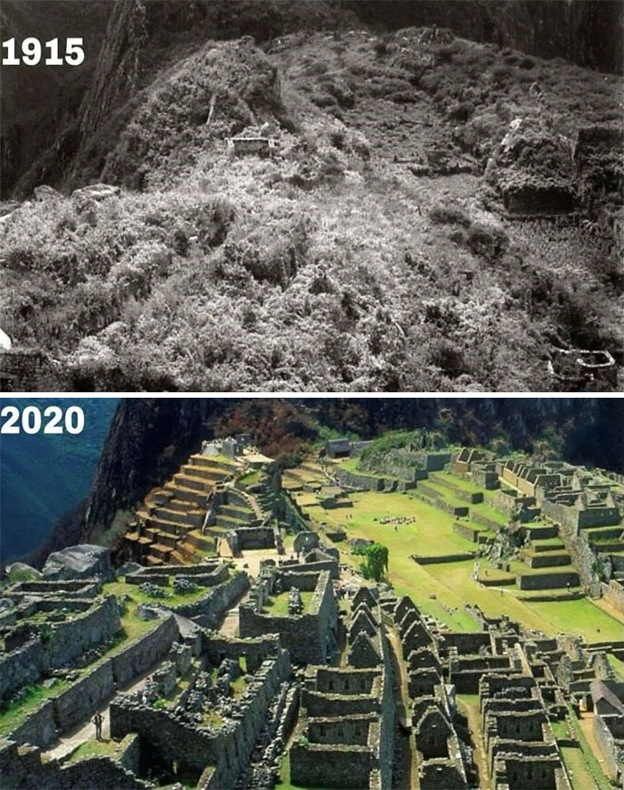 Machu Picchu, Peru. 1915 & 2020