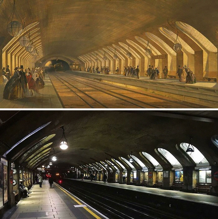 It Hasn't Changed Much In 157 Years, Aside From The Platform Height And Electrification. The World's Oldest Undeground Station, Baker Street! *saxophone Plays In The Distance*