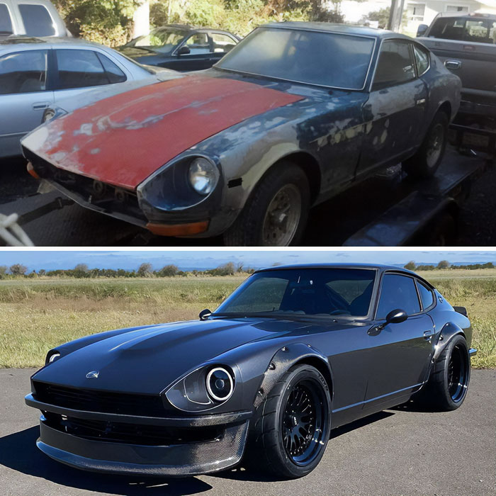 Before And After Of My 8 Year Project (1972 Datsun 240z Restomod)