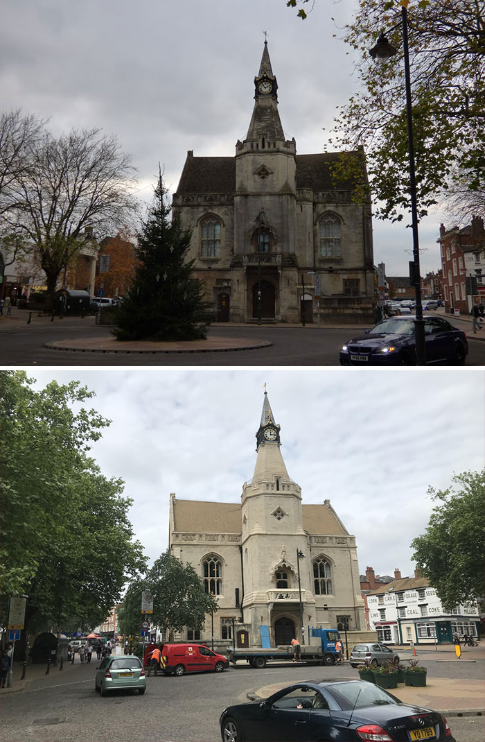 My Hometown Recently Power Washed The Town Hall!