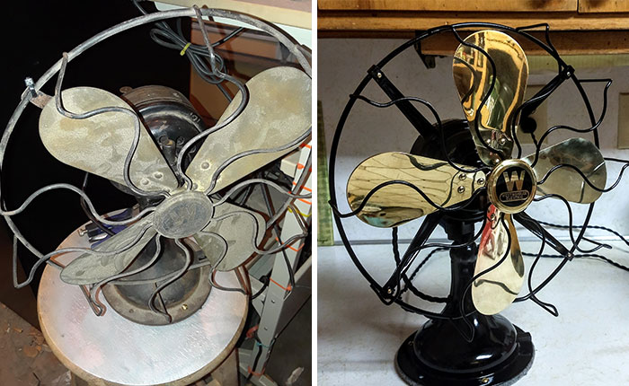 Antique Fan Full Restoration - Before And After