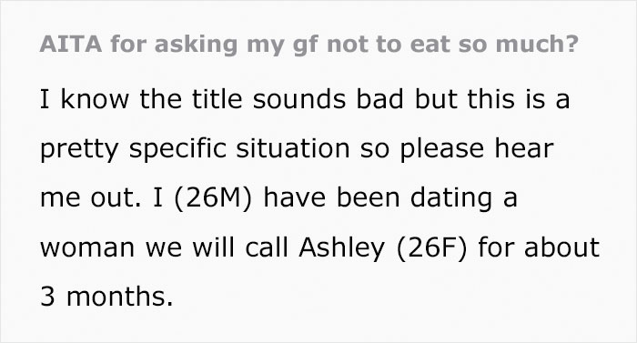 Guy Asks His Girlfriend Not To Eat So Much At His Grandma's House, Asks If He's In The Wrong After She Yells At Him Guy Asks His Girlfriend Not To Eat So Much At His Grandma's House, Asks If He's In The Wrong After She Yells At Him