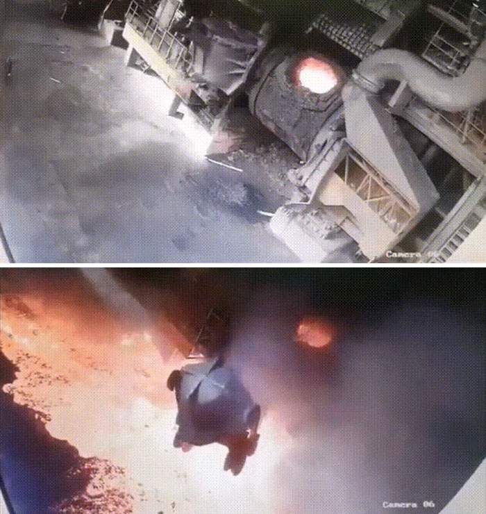 Steel Mill Malfunction Leads To Gallons Of Molten Metal Being Pouted All Over The Factory Floor