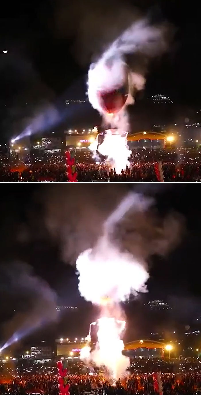 Firework Balloon Disaster In Myanmar
