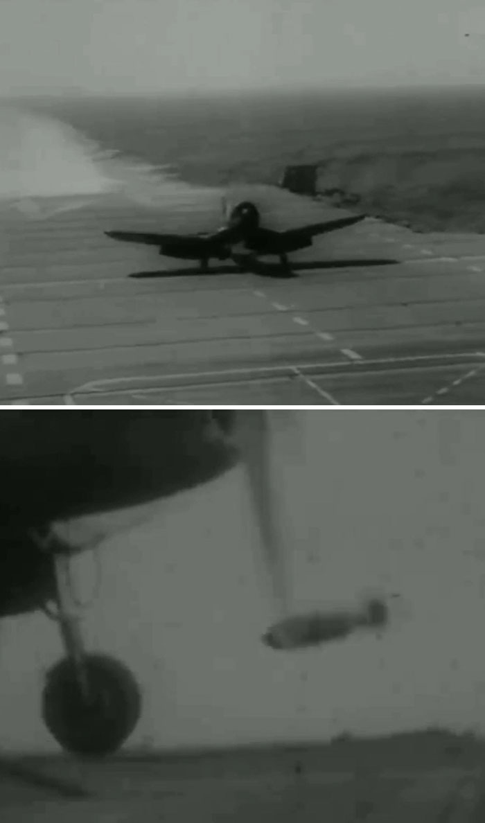 A Live Bomb Detonates On An Us Aircraft Carrier After Accidentally Being Dropped From An Aircraft, Killing The Cameraman (1953)