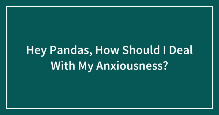 Hey Pandas, How Should I Deal With My Anxiousness? (Closed)