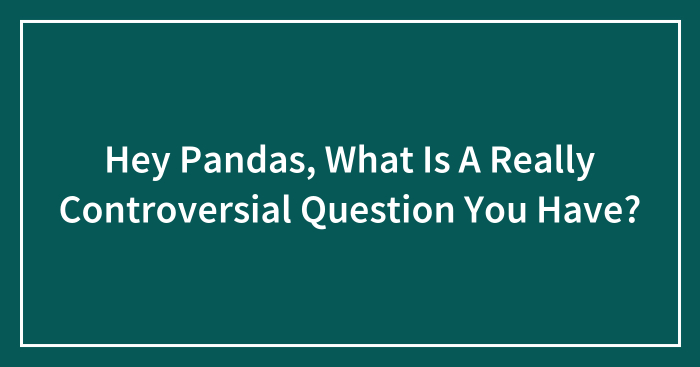 Hey Pandas, What Is A Really Controversial Question You Have? (Closed)