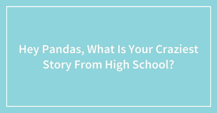 Hey Pandas, What Is Your Craziest Story From High School? (Closed)