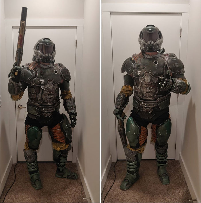 Mi traje de Doom que hice para Halloween este año