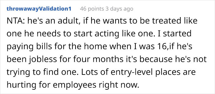 Son Expects He Can Freeload Off His Parents After Moving Back In With Them - Flips Out When Dad Introduces Some New Rules Son Expects He Can Freeload Off His Parents After Moving Back In With Them - Flips Out When Dad Introduces Some New Rules
