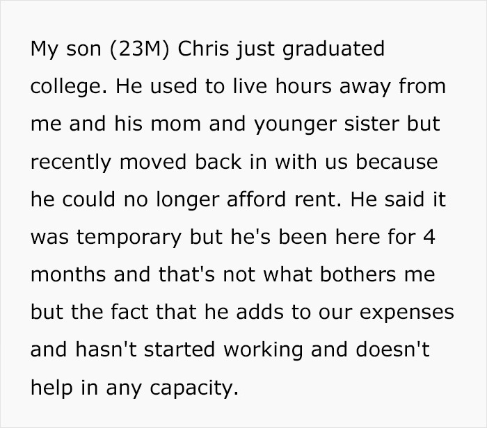 Son Expects He Can Freeload Off His Parents After Moving Back In With Them - Flips Out When Dad Introduces Some New Rules Son Expects He Can Freeload Off His Parents After Moving Back In With Them - Flips Out When Dad Introduces Some New Rules