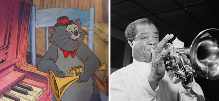 El gato Scat de los Aristogatos estaba basado en Louis Armstrong
