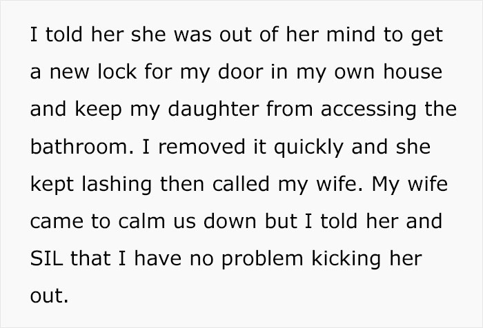 Man Gets Into An Argument With His SIL After She Refused To Let His Daughter Use The Bathroom