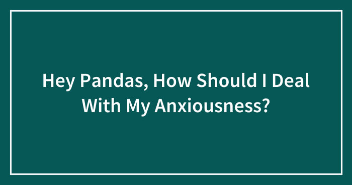 Hey Pandas, How Should I Deal With My Anxiousness? (Closed)