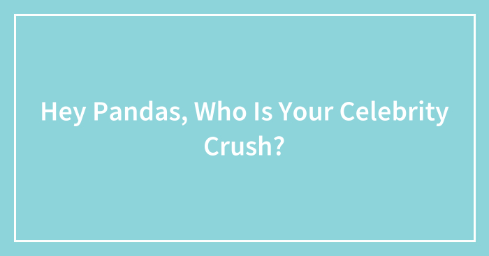 Hey Pandas, Who Is Your Celebrity Crush?