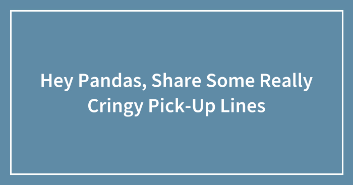 Hey Pandas, Share Some Really Cringy Pick-Up Lines (Closed)